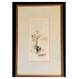Two Vintage Framed Prints by Ling Fu Yang / Spring Season and Fall Season Framed Vintage Prints by Ling Fu Yang