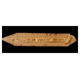 Vintage Framed Colored Etching Print Palace of Venice