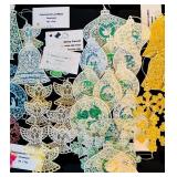 Variety of Handmade Embroidered Lace Ornaments
