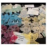 Variety of Handmade Embroidered Lace Ornaments