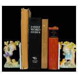 Pair of Vintage Bookends and Books