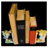 Pair of Vintage Bookends and Books