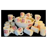 Vintage Tom & Jerry Punch Bowl Set with 18 Mugs