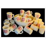 Vintage Tom & Jerry Punch Bowl Set with 18 Mugs