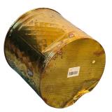 Gold Tin Basket with Faux Autumn including Eucalyptus, Box folia, Plumose and More