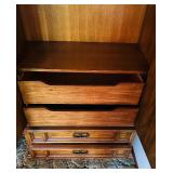 Solid Wood Armoire Wardrobe Cabinet with Drawers