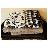 Large Yardage Remnants of Fleece / Faux Fur Fabric