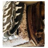 Large Yardage Remnants of Fleece / Faux Fur Fabric