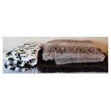 Large Yardage Remnants of Fleece / Faux Fur Fabric