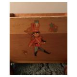 Vintage Wooden Toy Wagon / Toy Chest