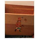 Vintage Wooden Toy Wagon / Toy Chest