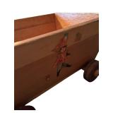Vintage Wooden Toy Wagon / Toy Chest
