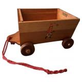 Vintage Wooden Toy Wagon / Toy Chest