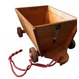 Vintage Wooden Toy Wagon / Toy Chest