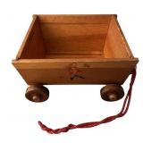 Vintage Wooden Toy Wagon / Toy Chest