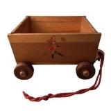 Vintage Wooden Toy Wagon / Toy Chest
