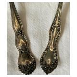 Vintage Sterling Silver Cranberry Spoon and Cold Meat/Fish Serving Fork