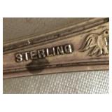 Vintage Sterling Silver Cranberry Spoon and Cold Meat/Fish Serving Fork