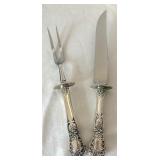 Vintage Gorham Buttercup Sterling Silver Two Piece Carving Set