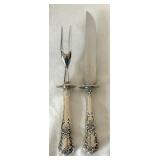 Vintage Gorham Buttercup Sterling Silver Two Piece Carving Set