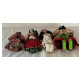 Four Vintage Ethnic Dolls