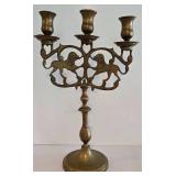 Vintage Lion of Judah 3-Arm Sabbath Candelabra