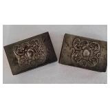 Pair of Vintage Metal Match Boxes