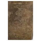 Vintage Turkish Hammered Hinged Box with Lid Plus Tea Caddy & Floral Display