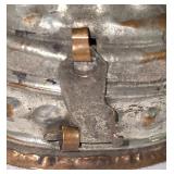 Vintage Turkish Hammered Hinged Box with Lid Plus Tea Caddy & Floral Display