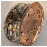 Vintage Turkish Hammered Hinged Box with Lid Plus Tea Caddy & Floral Display