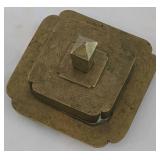 Vintage Turkish Hammered Hinged Box with Lid Plus Tea Caddy & Floral Display