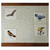 Vintage Mid-Century Modern Mosaic Coffee Table with Bird Motif