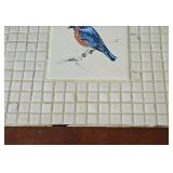 Vintage Mid-Century Modern Mosaic Coffee Table with Bird Motif