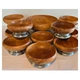 Vintage Hellerware Salad Set with Chrome Bases