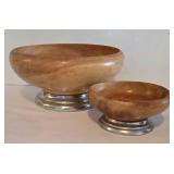 Vintage Hellerware Salad Set with Chrome Bases