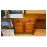 Vintage Bekins Maple Sideboard / Buffet Server / Vintage Wooden Sideboard Buffet with Drop-Leaf Sides