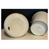 Vintage White Enameled Coffee Pot and Bucket