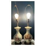 Pair of Coordinating Vintage Lamps