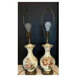 Pair of Coordinating Vintage Lamps