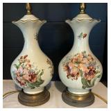 Pair of Coordinating Vintage Lamps