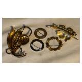 Five Beautiful Vintage Brooches