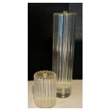 Two Pretty Glass Oil Candles