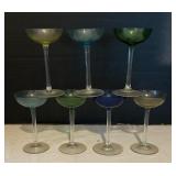 Colorful Vintage Cordial Glasses