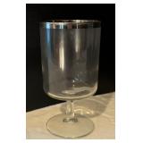 Vintage Silver Rimmed Stemware