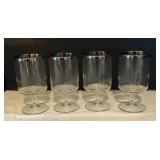 Vintage Silver Rimmed Stemware