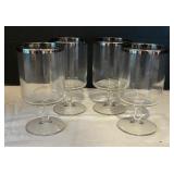 Vintage Silver Rimmed Stemware