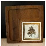 Vintage Georges Briard Charcuterie Board with Variety of Trivets