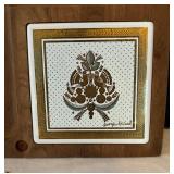 Vintage Georges Briard Charcuterie Board with Variety of Trivets