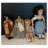 Four Fabulous Vintage Dolls