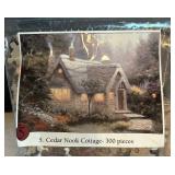 Three 300 Piece Puzzles including Hometown Pride, Cedar Nook Cottage and Brookside Hideaway 300 Piece Puzzles